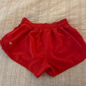 Lululemon red hotty hot shorts